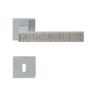 Zen Mesh Crystals Door Handle on Rose -