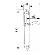 Clasica Door lever handles set on plate