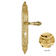 Door Lever Handle set on Plate with Key