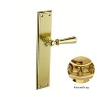 Urbe Door lever handle set on plate wit