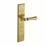 Urbe Door lever handles set on plates -
