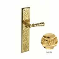 Urbe Door lever handle set on plate wit