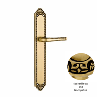Urbe Door lever handle set on plate wit