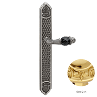 Door lever handles set with key hole on