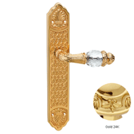 Door lever handle set with key hole on 