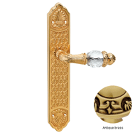 Door lever handle set with key hole on 