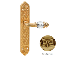 Door lever handle set with key hole on 