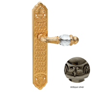 Door lever handle set with key hole on 
