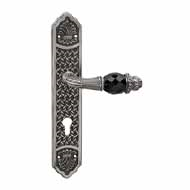 Door lever handle set on plate with Swa