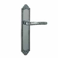 Door lever handles set on plates - Chro