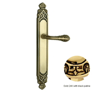 Door lever handles set on plates - Gold