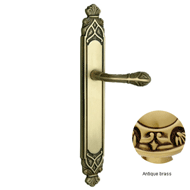 Door lever handle set with key hole on 