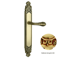 Door lever handle set with key hole on 