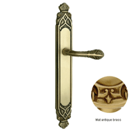 Door lever handle set with key hole on 