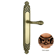 Door lever handle set with key hole on 