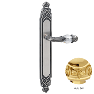 Door lever handle set with key hole on 