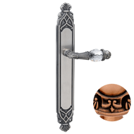 Door lever handle set with key hole on 