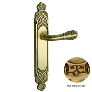 Door lever handles set on plates - Matt