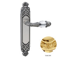 Door lever handle set with key hole on 