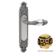 Door lever handle set with key hole on 