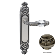 Door lever handle set with key hole on 