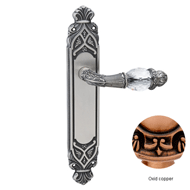 Door lever handle set with key hole on 