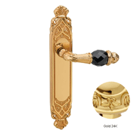 Door lever handle set with key hole on 