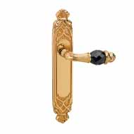 Door lever handle set with key hole on 