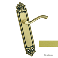 Door lever handle set with key hole on 