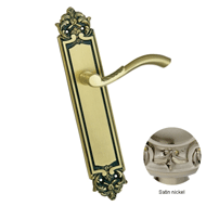 Door lever handles set on plates - Sati