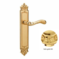 Door handle on plate 53x300mm with yale