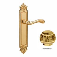 Door handle on plate 53x300mm with yale