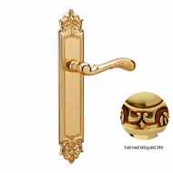 Door handle on plate 53x300mm with yale