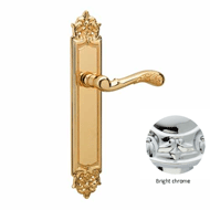 Door handle on plate 53x300mm with yale