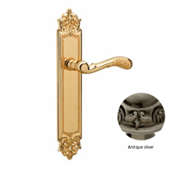 Door handle on plate 53x300mm with yale