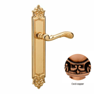 Door handle on plate 53x300mm with yale
