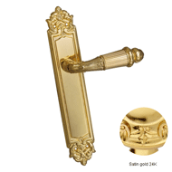 Door lever handle set on plate - 300MM 