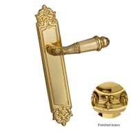 Door lever handle set with key hole on 