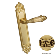 Door lever handle set with key hole on 