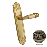 Door lever handle set with key hole on 
