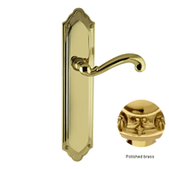 Door lever handle set with key hole on 