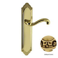 Door lever handle set with key hole on 