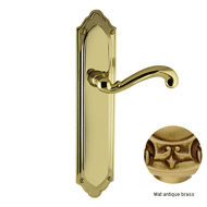 Door lever handles set on plates - Mat 