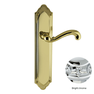 Door lever handle set with key hole on 