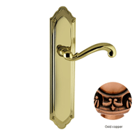Door lever handle set with key hole on 