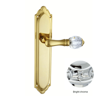 Door lever handles set on plates with S