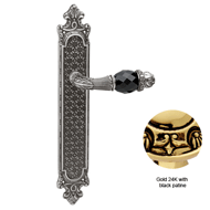 Door lever handle set on plate with Swa
