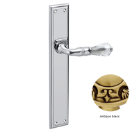 Door lever handle set on plate with Swa