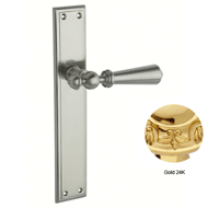 Door Lever Handles Set on Plates - Gold