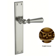 Door lever handle set on plate - 267MM 
